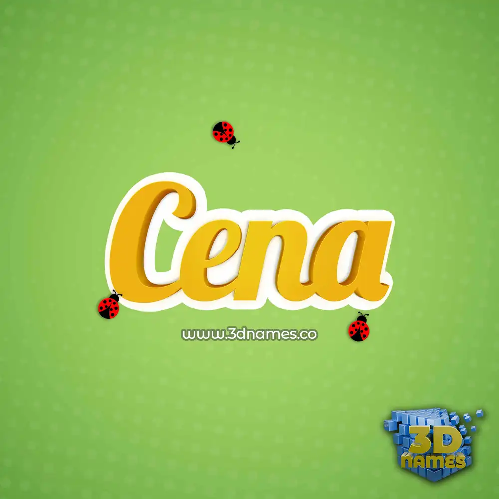 cena in Ladybugs style - 3D name wallpaper