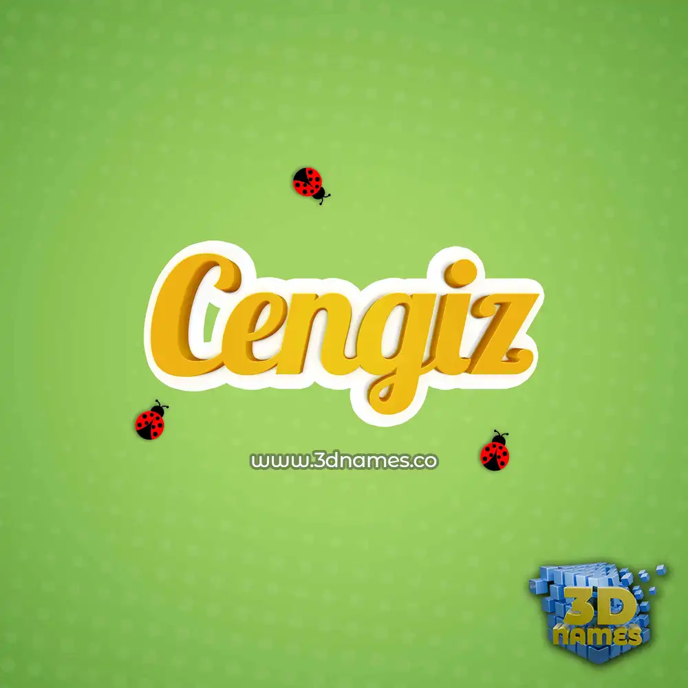 cengiz in Ladybugs style - 3D name wallpaper