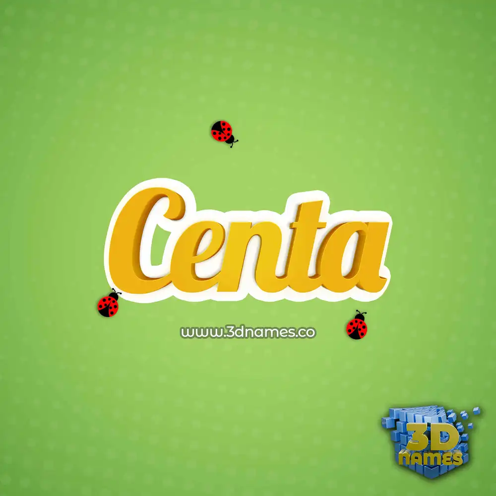centa in Ladybugs style - 3D name wallpaper