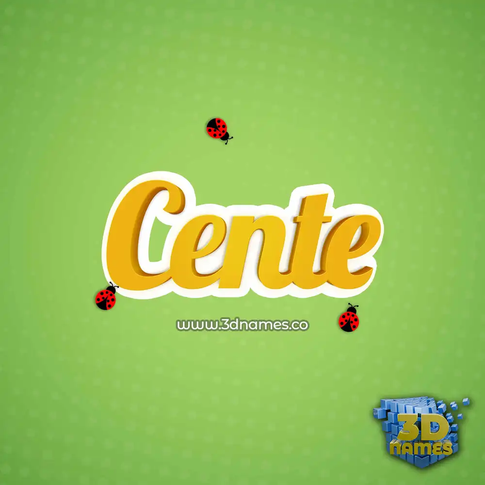 cente in Ladybugs style - 3D name wallpaper