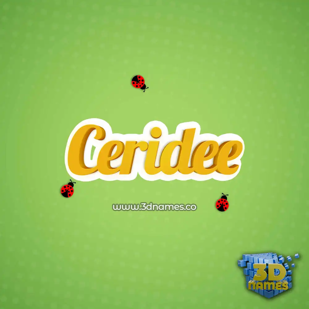 ceridee in Ladybugs style - 3D name wallpaper