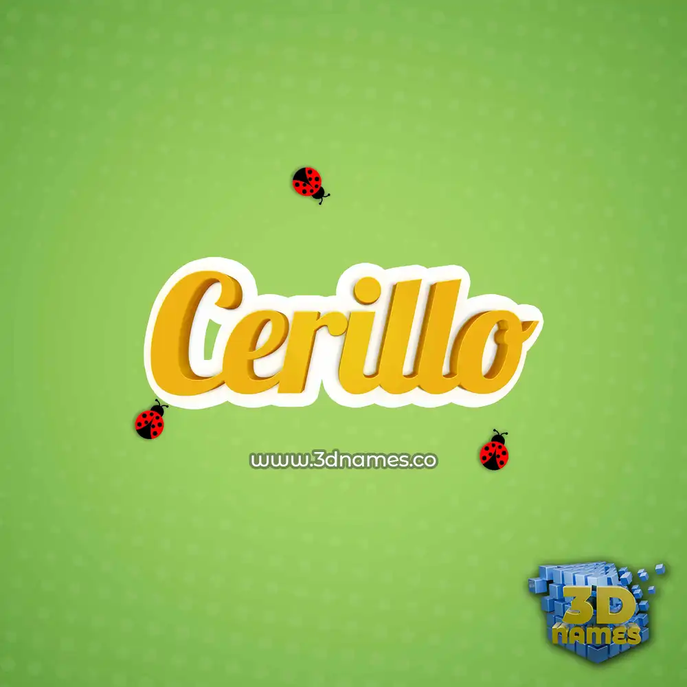 cerillo in Ladybugs style - 3D name wallpaper