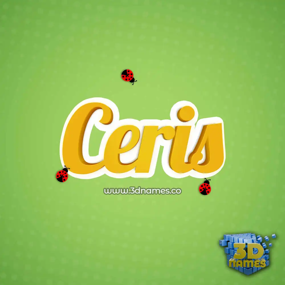 ceris in Ladybugs style - 3D name wallpaper
