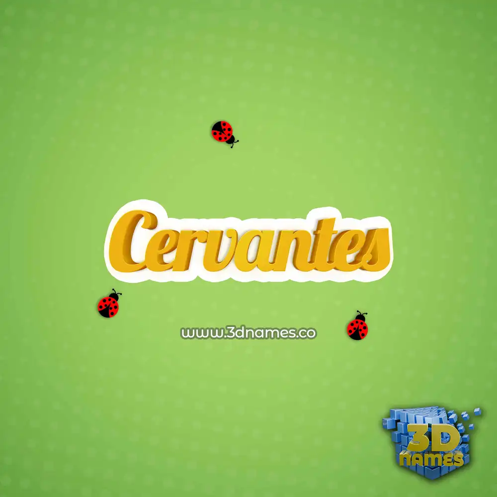 cervantes in Ladybugs style - 3D name wallpaper