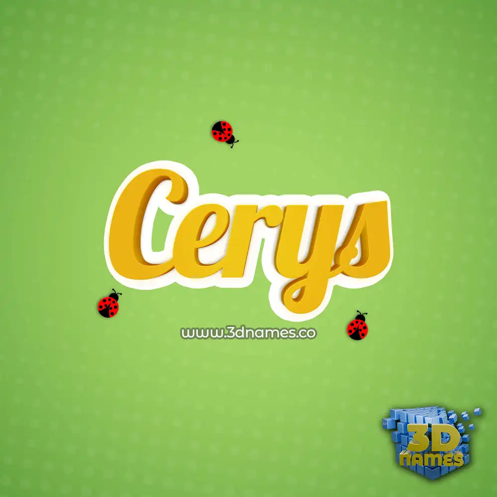 cerys in Ladybugs style - 3D name wallpaper