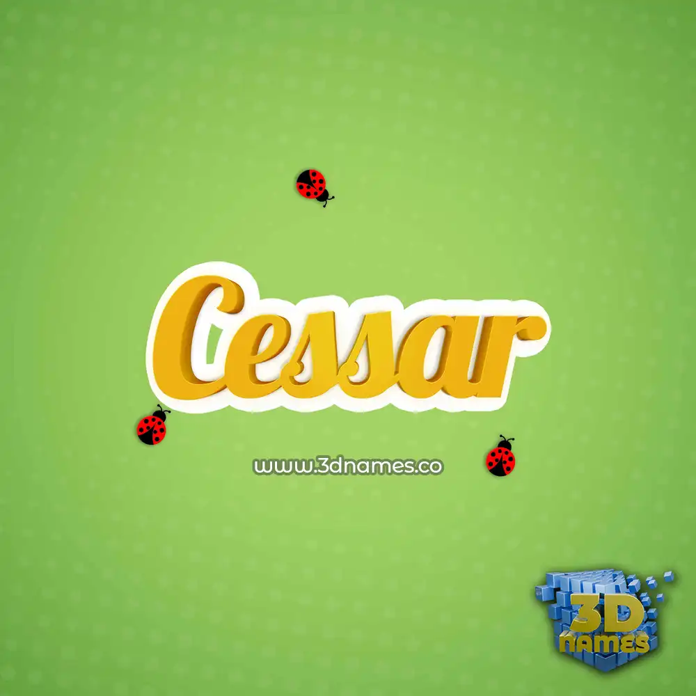 cessar in Ladybugs style - 3D name wallpaper