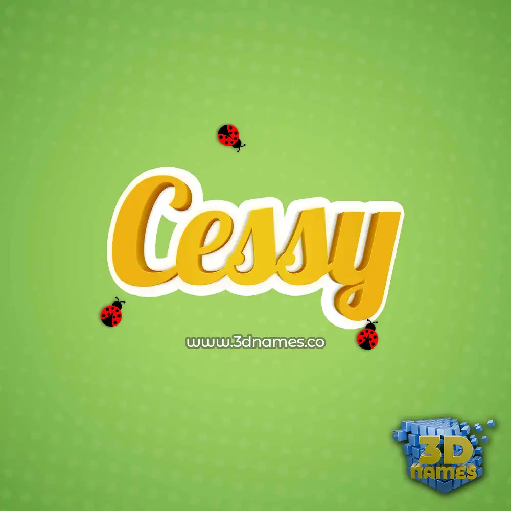 cessy in Ladybugs style - 3D name wallpaper