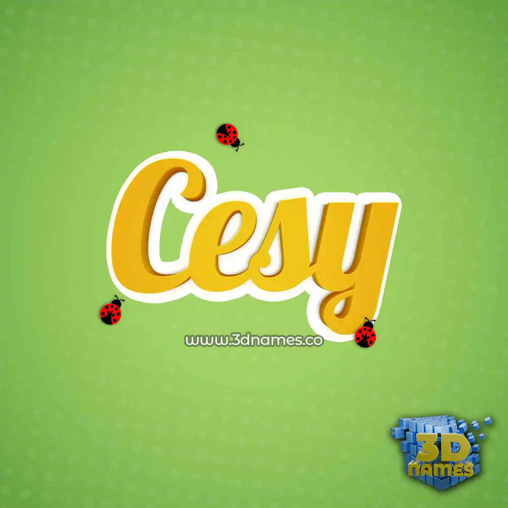cesy in Ladybugs style - 3D name wallpaper
