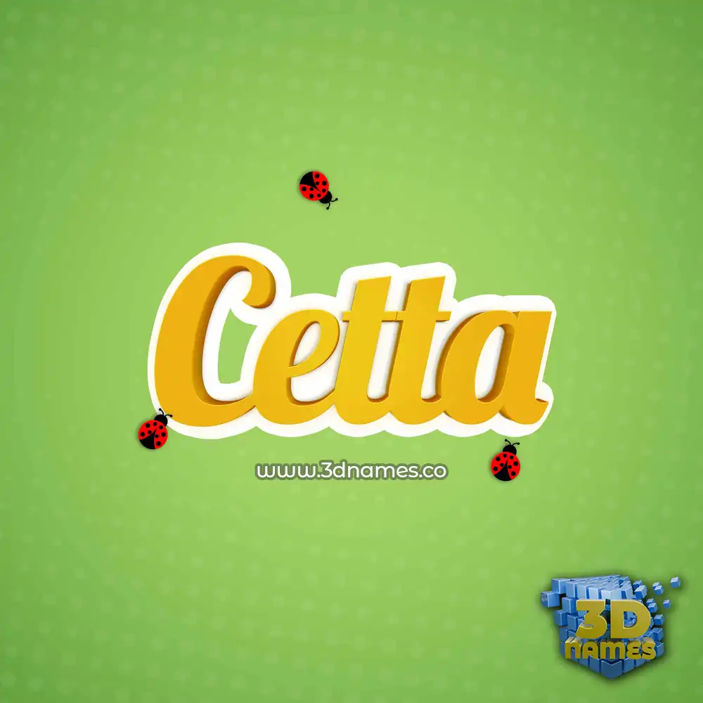 cetta in Ladybugs style - 3D name wallpaper
