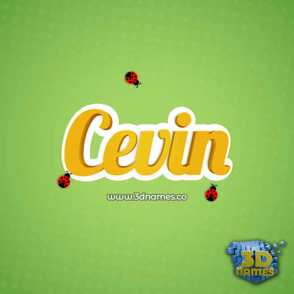 cevin in Ladybugs style - 3D name wallpaper