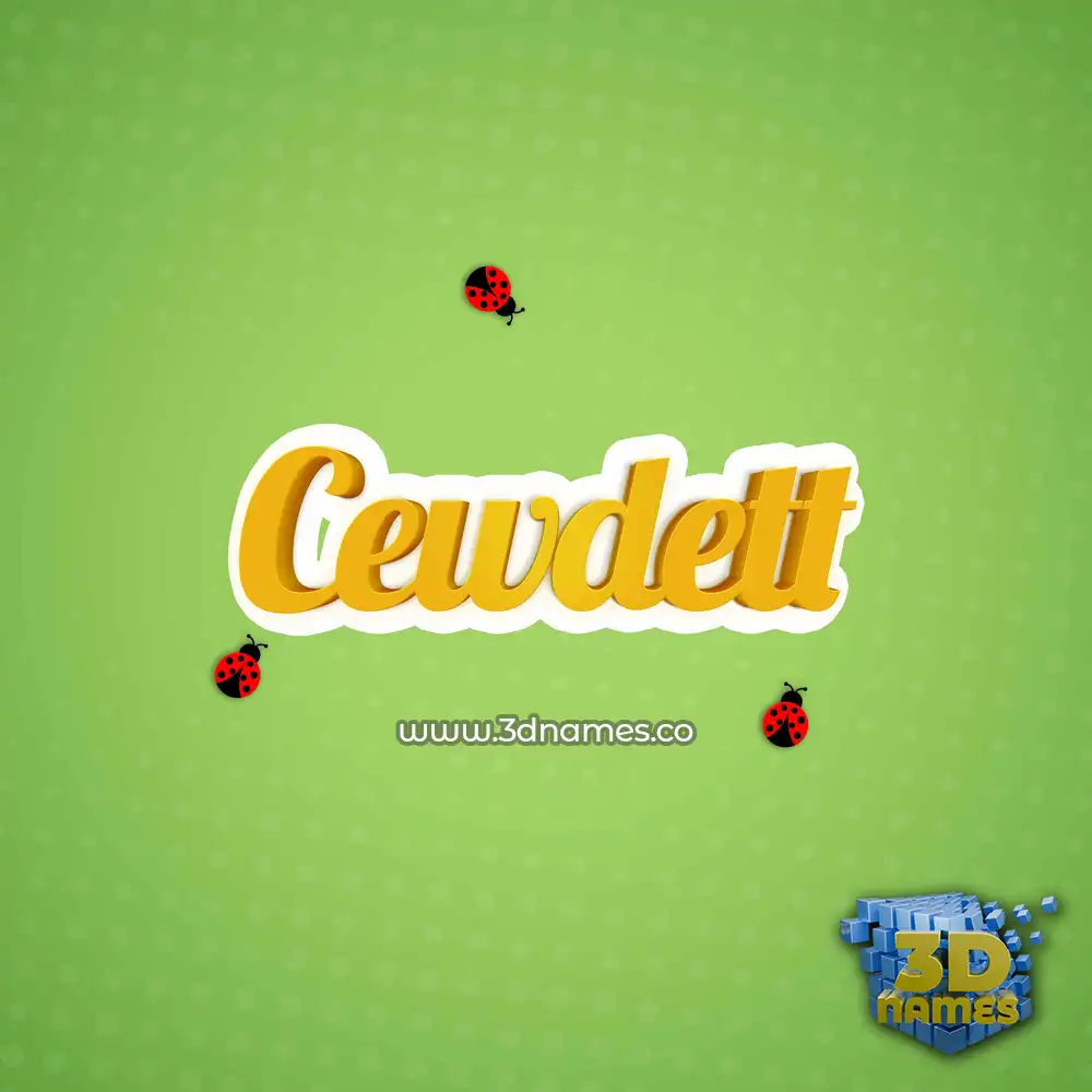 cewdett in Ladybugs style - 3D name wallpaper