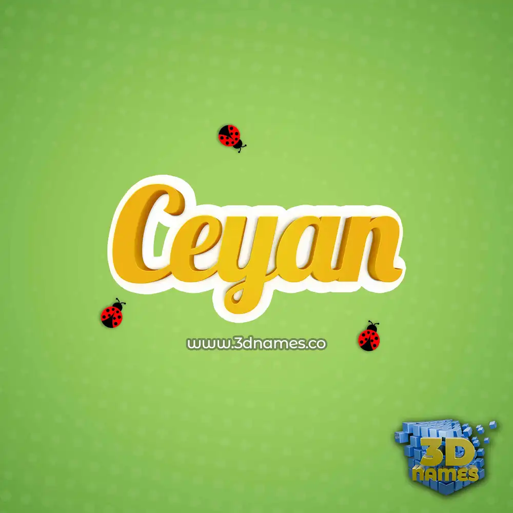 ceyan in Ladybugs style - 3D name wallpaper