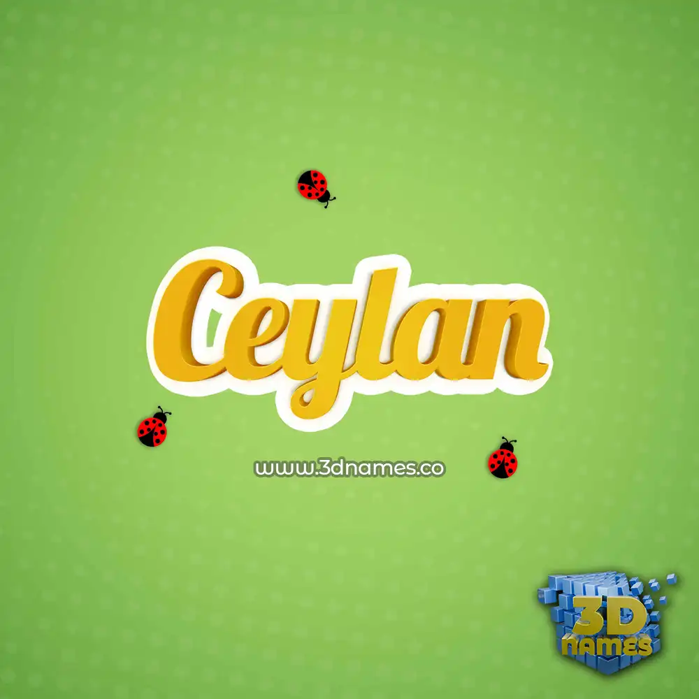 ceylan in Ladybugs style - 3D name wallpaper