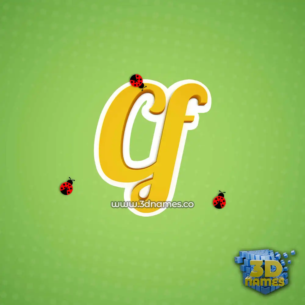 cf in Ladybugs style - 3D name wallpaper