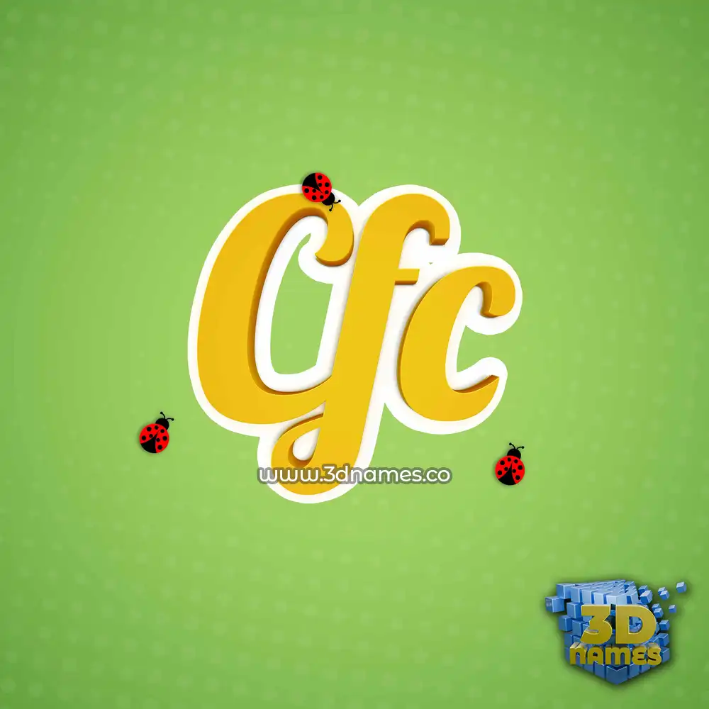 cfc in Ladybugs style - 3D name wallpaper