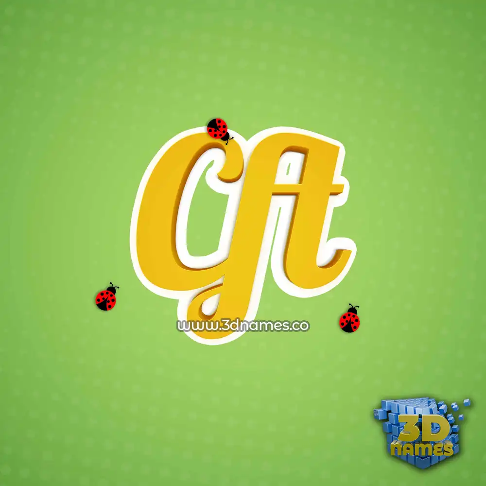 cft in Ladybugs style - 3D name wallpaper