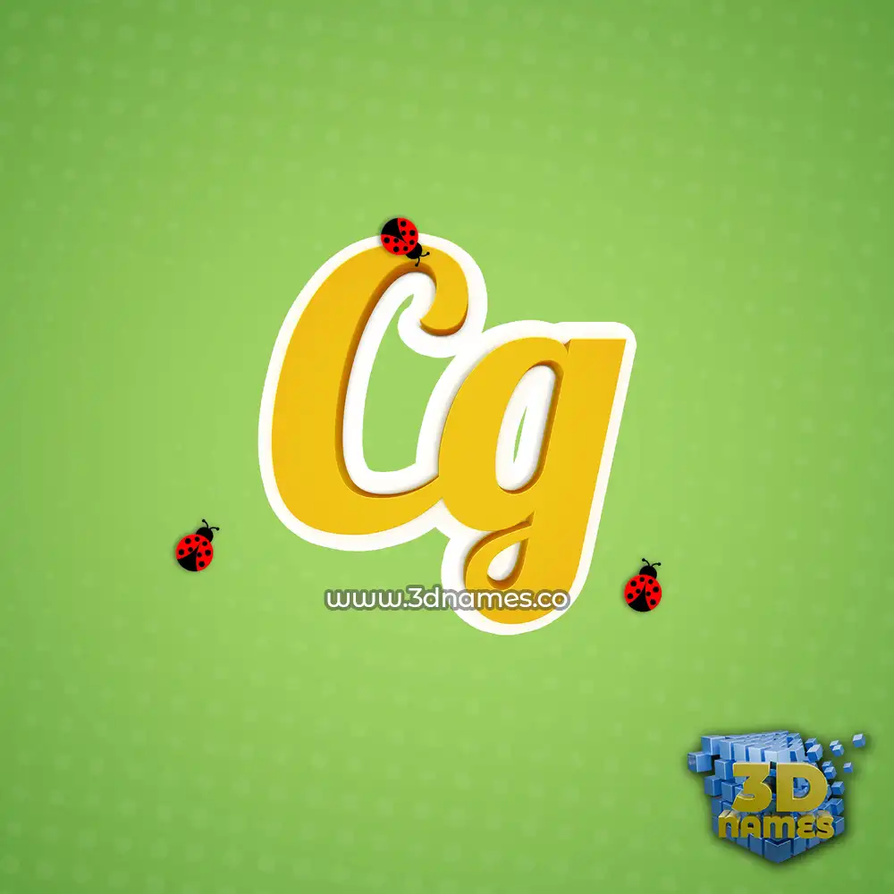 cg in Ladybugs style - 3D name wallpaper