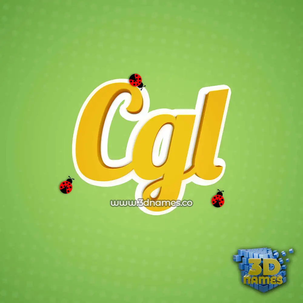 cgl in Ladybugs style - 3D name wallpaper