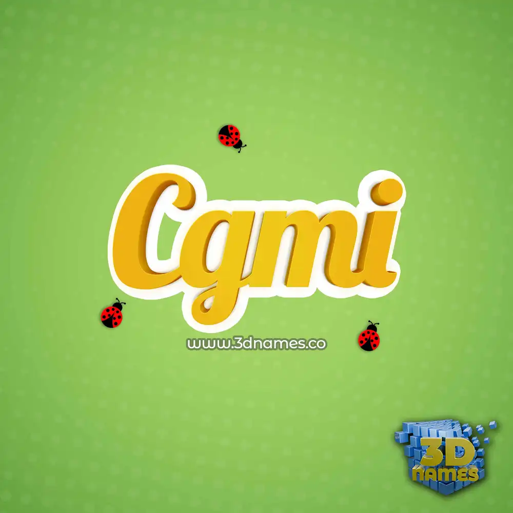 cgmi in Ladybugs style - 3D name wallpaper