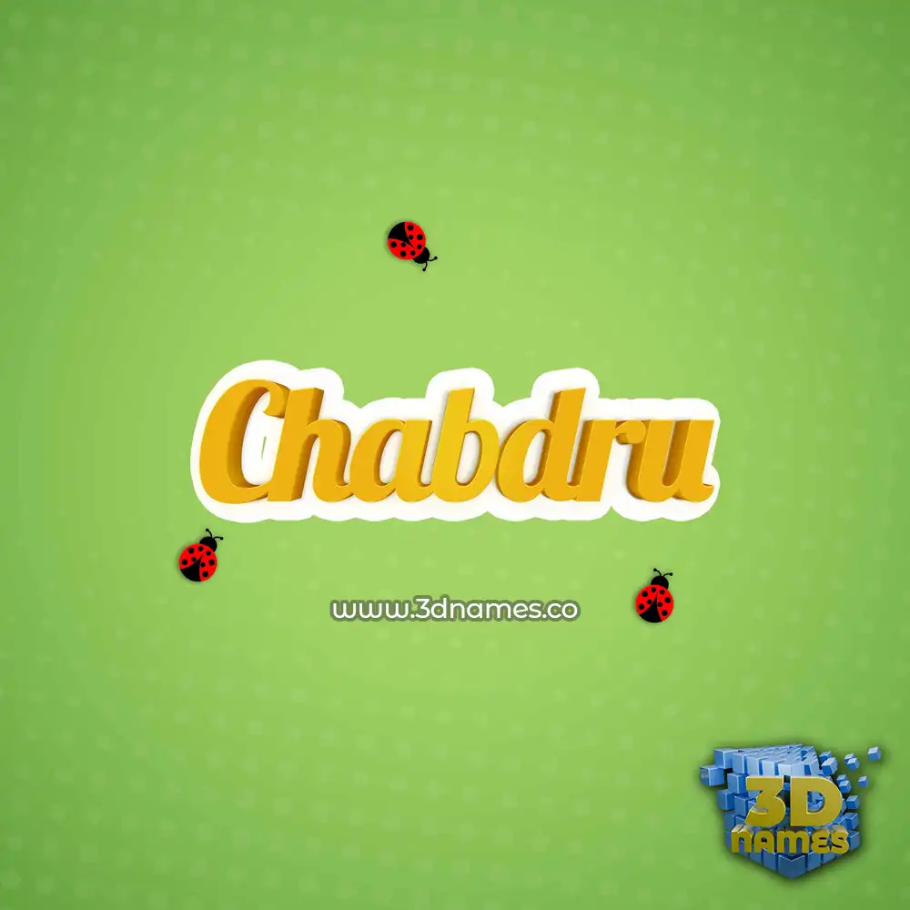 chabdru in Ladybugs style - 3D name wallpaper