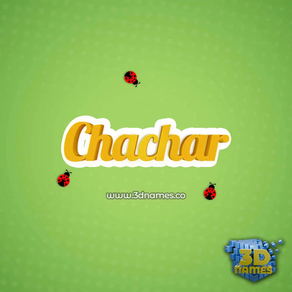 chachar in Ladybugs style - 3D name wallpaper