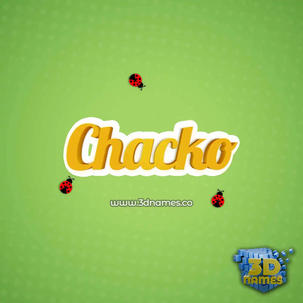 chacko in Ladybugs style - 3D name wallpaper