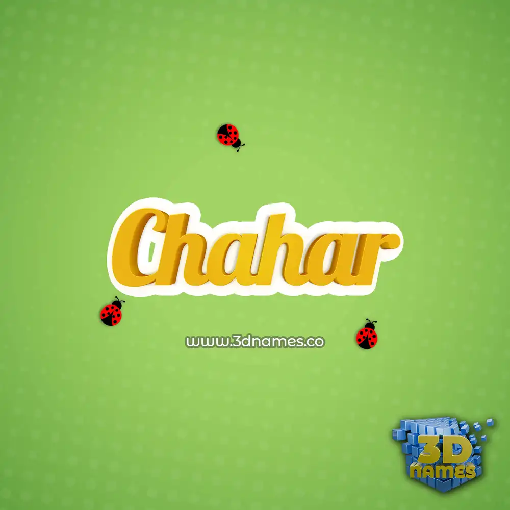 chahar in Ladybugs style - 3D name wallpaper