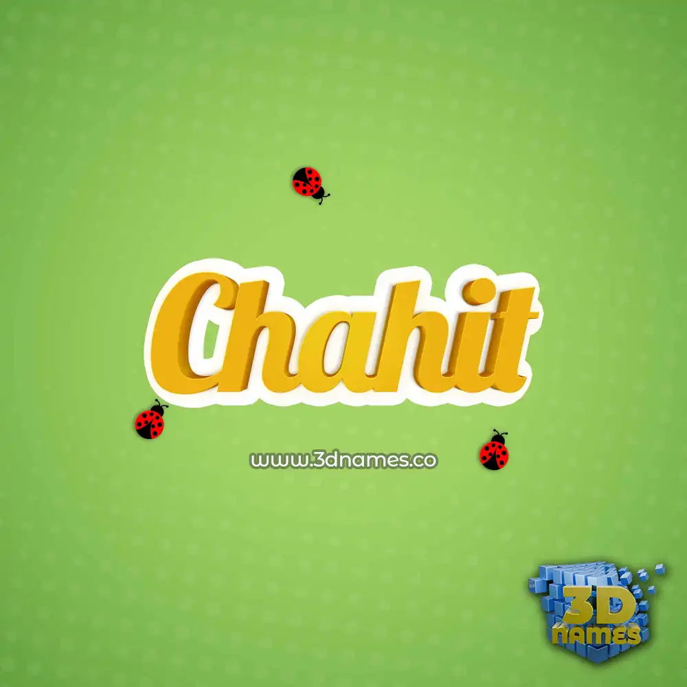 chahit in Ladybugs style - 3D name wallpaper