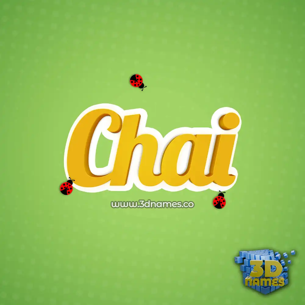 chai in Ladybugs style - 3D name wallpaper