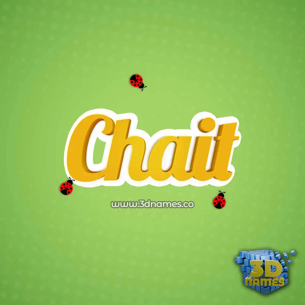 chait in Ladybugs style - 3D name wallpaper