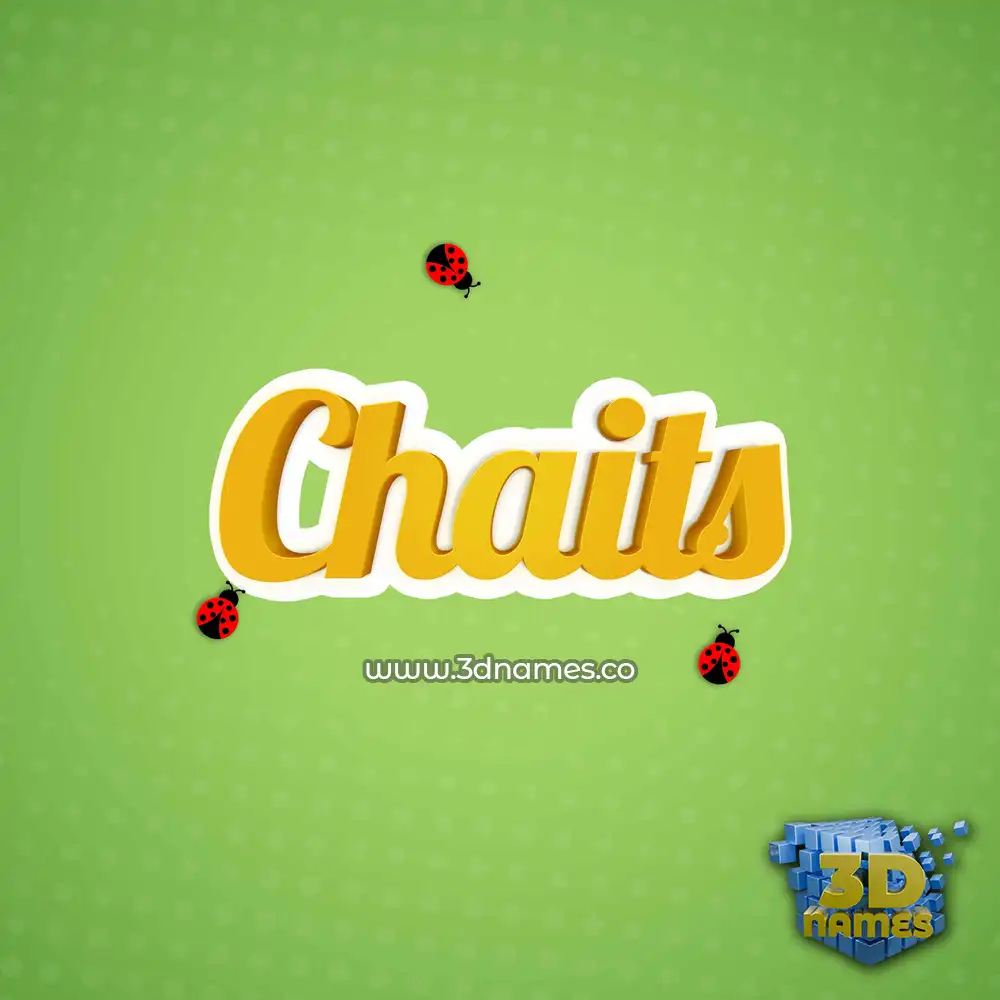 chaits in Ladybugs style - 3D name wallpaper