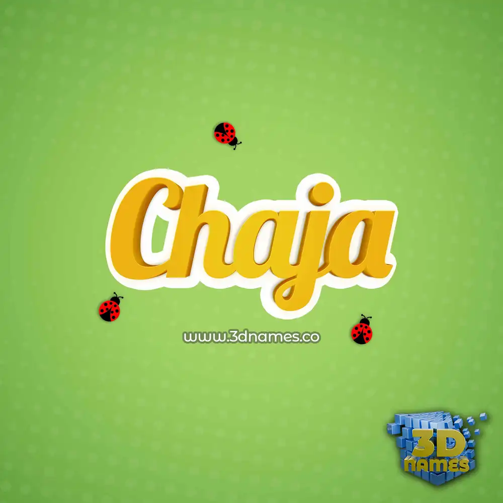 chaja in Ladybugs style - 3D name wallpaper