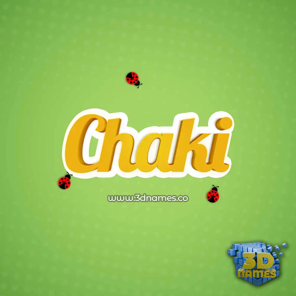 chaki in Ladybugs style - 3D name wallpaper