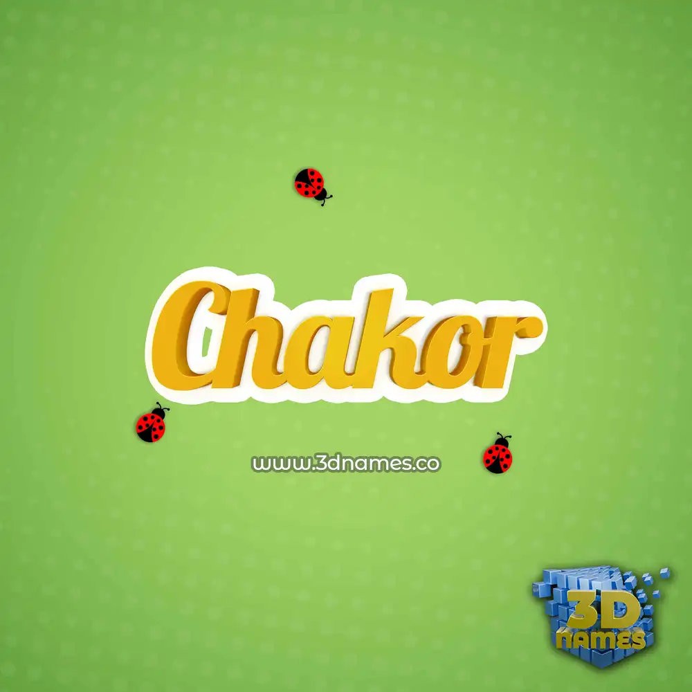 chakor in Ladybugs style - 3D name wallpaper