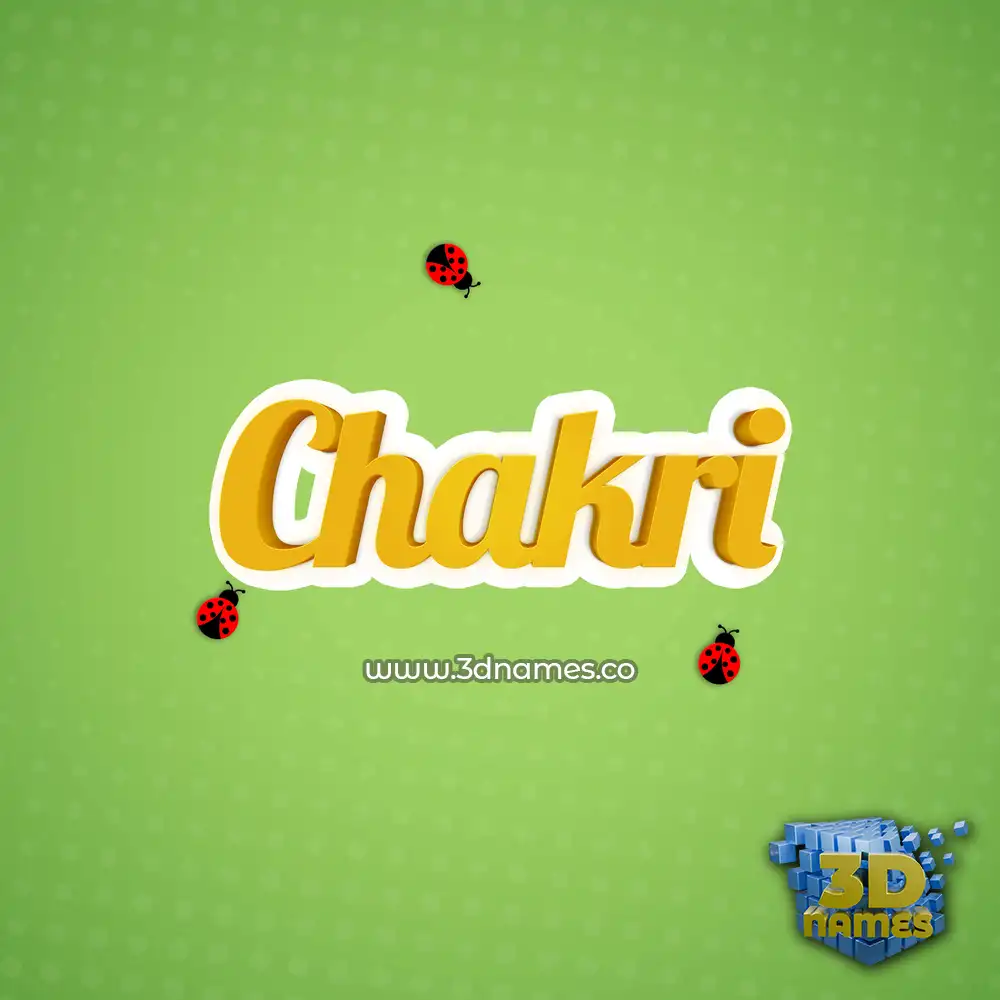 chakri in Ladybugs style - 3D name wallpaper