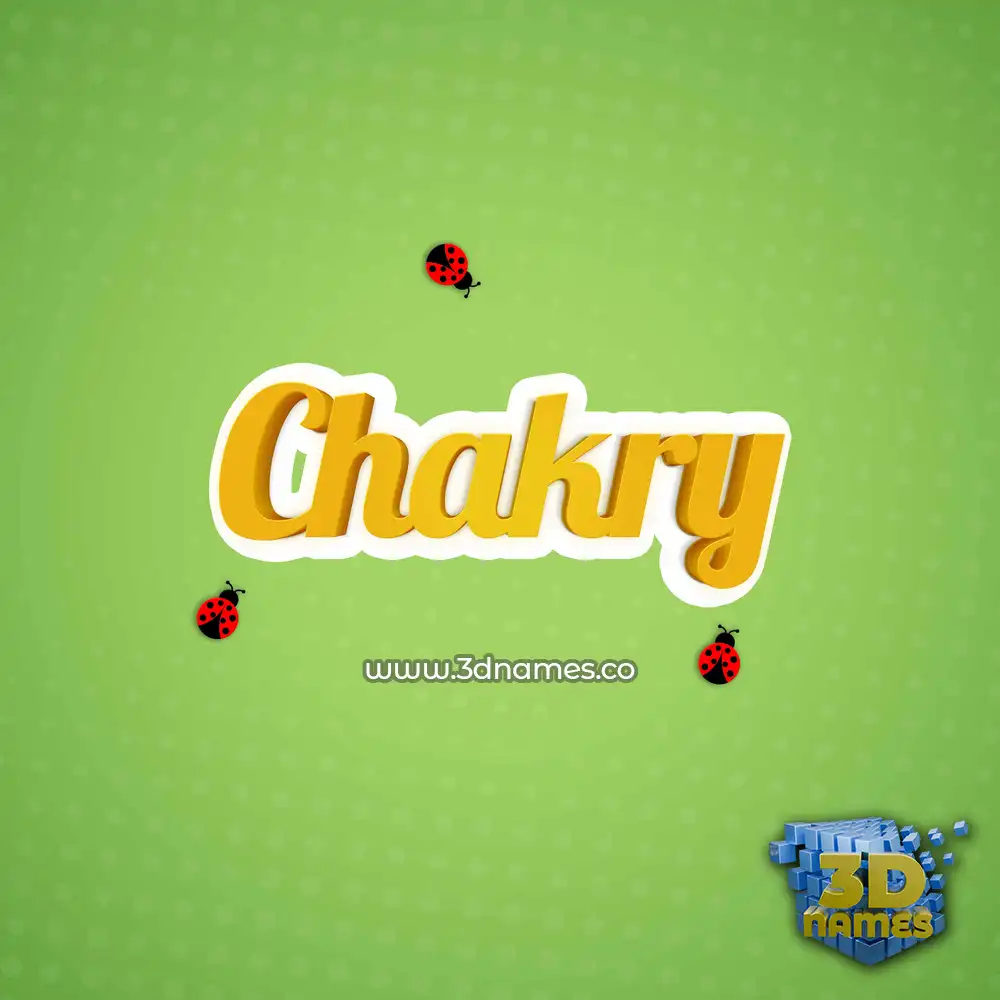 chakry in Ladybugs style - 3D name wallpaper