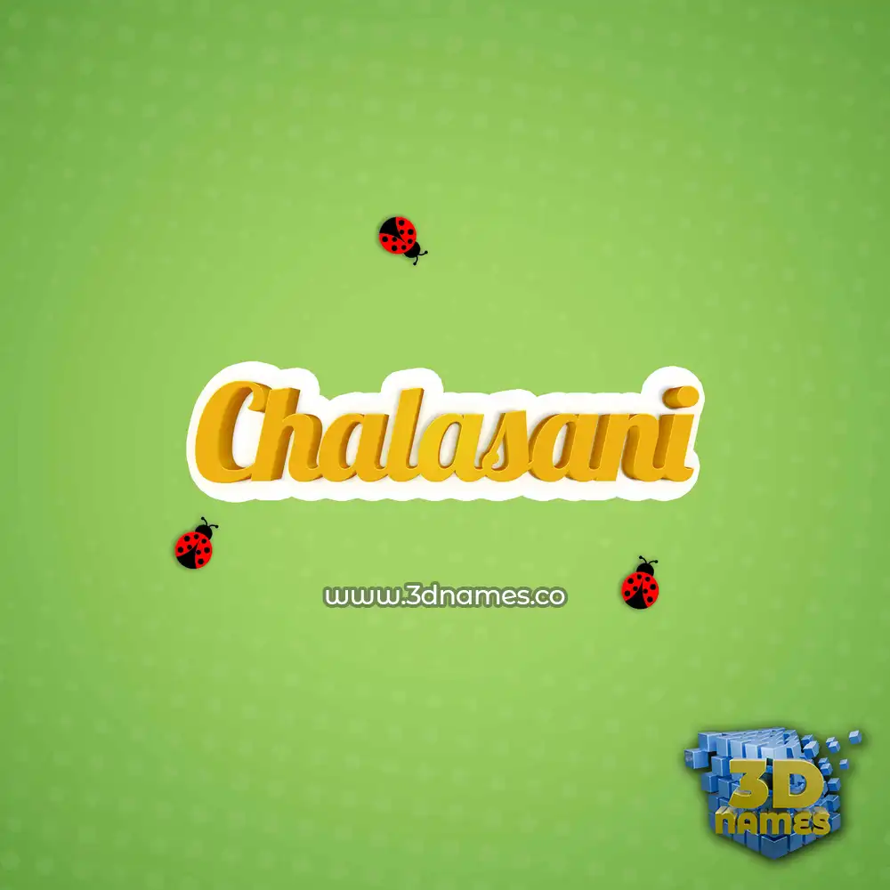 chalasani in Ladybugs style - 3D name wallpaper