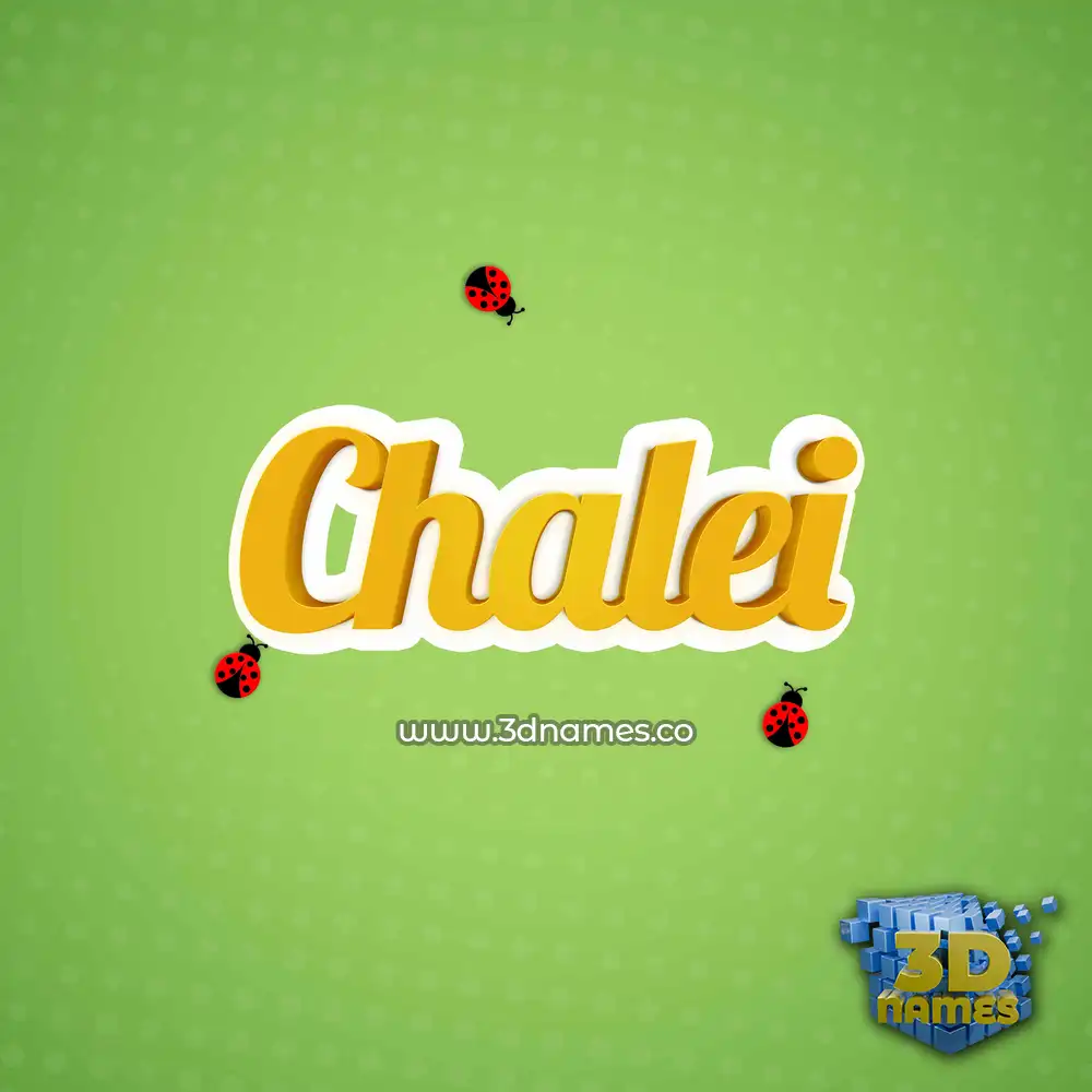 chalei in Ladybugs style - 3D name wallpaper