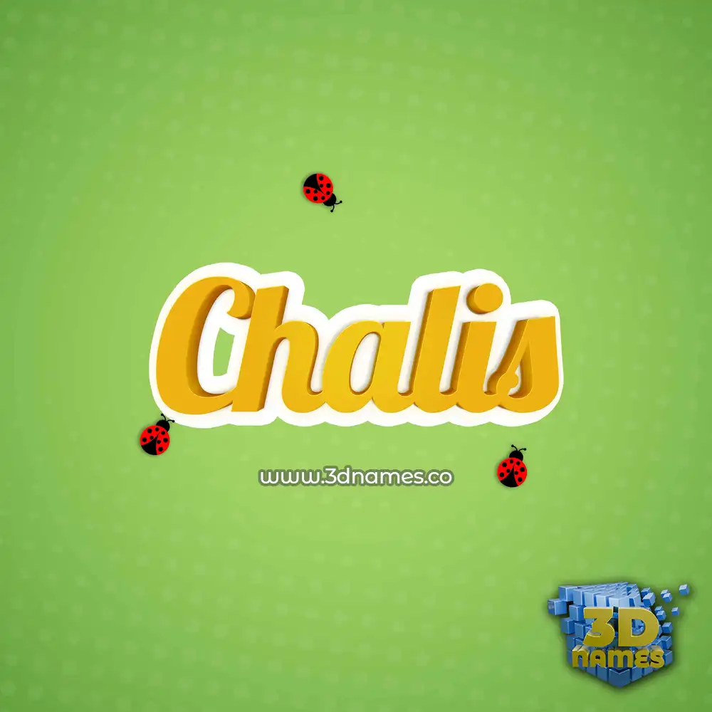chalis in Ladybugs style - 3D name wallpaper