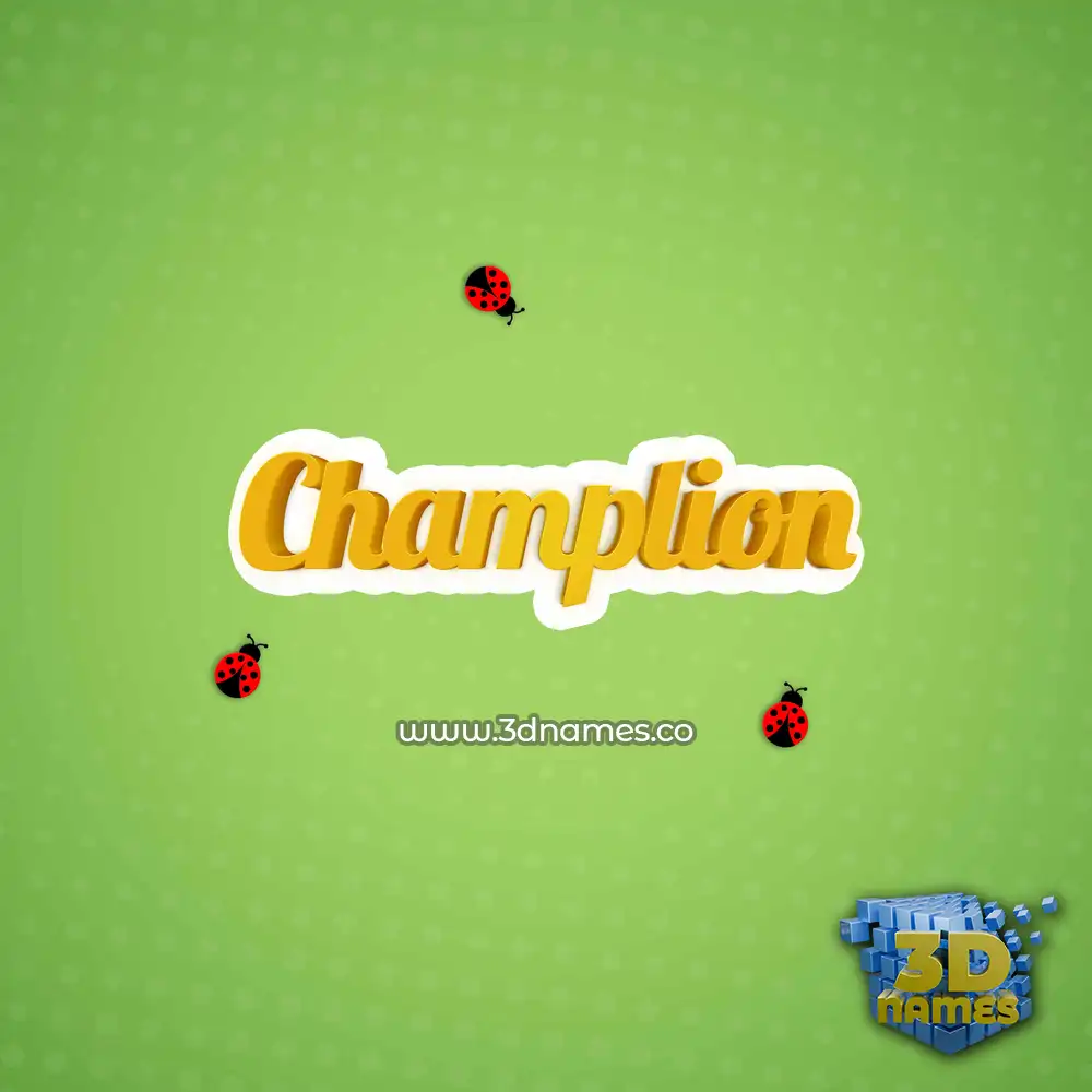 champlion in Ladybugs style - 3D name wallpaper