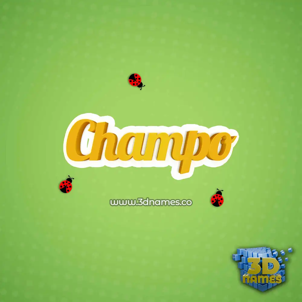 champo in Ladybugs style - 3D name wallpaper