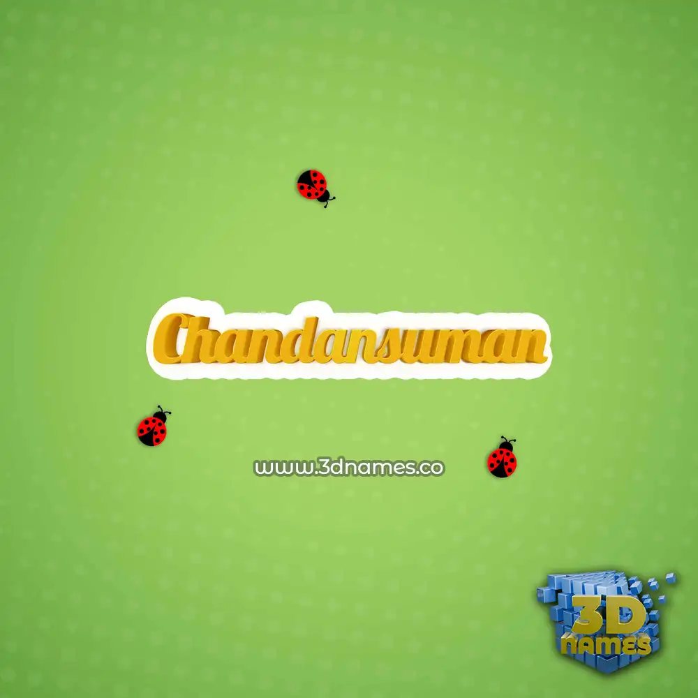 chandansuman in Ladybugs style - 3D name wallpaper