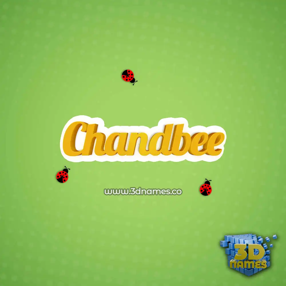 chandbee in Ladybugs style - 3D name wallpaper