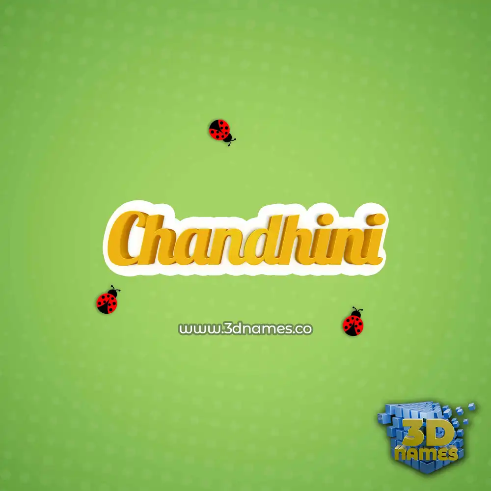 chandhini in Ladybugs style - 3D name wallpaper