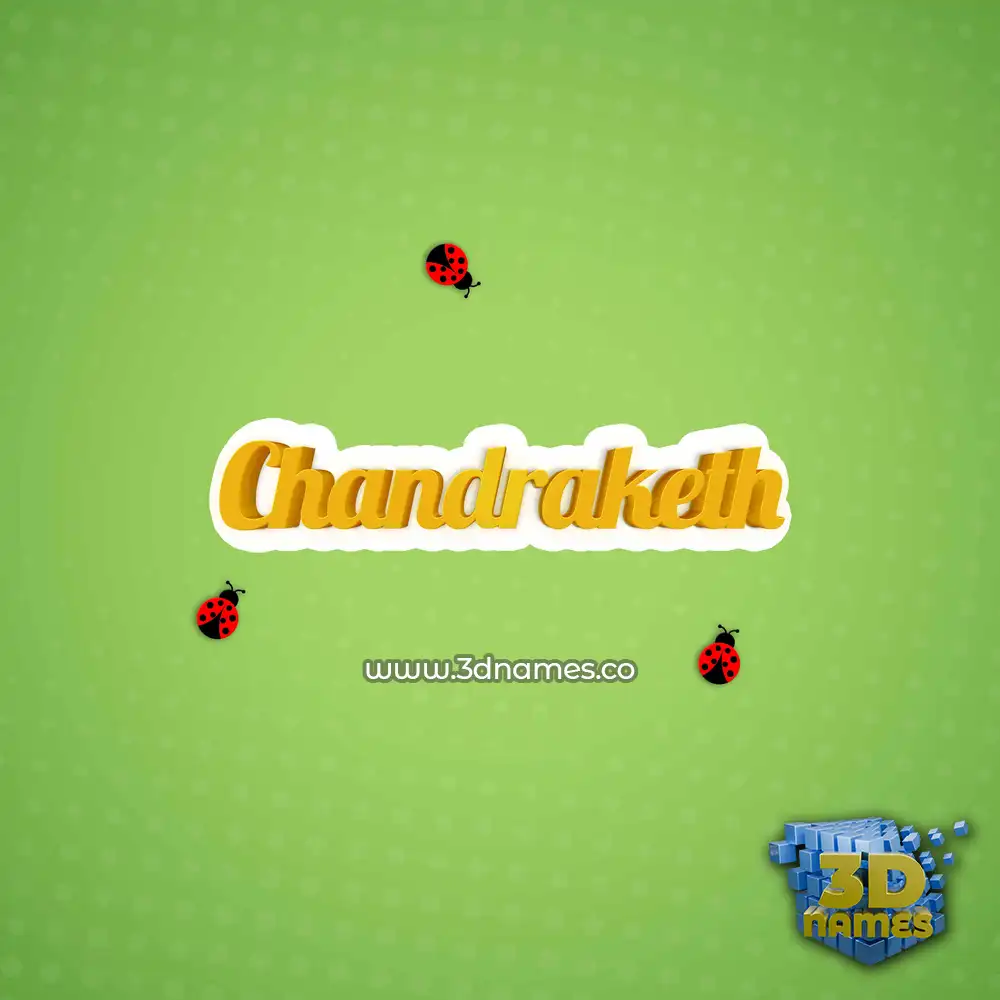 chandraketh in Ladybugs style - 3D name wallpaper