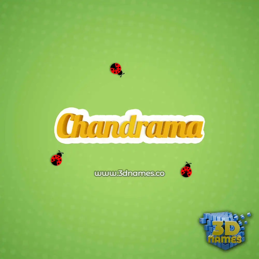 chandrama in Ladybugs style - 3D name wallpaper