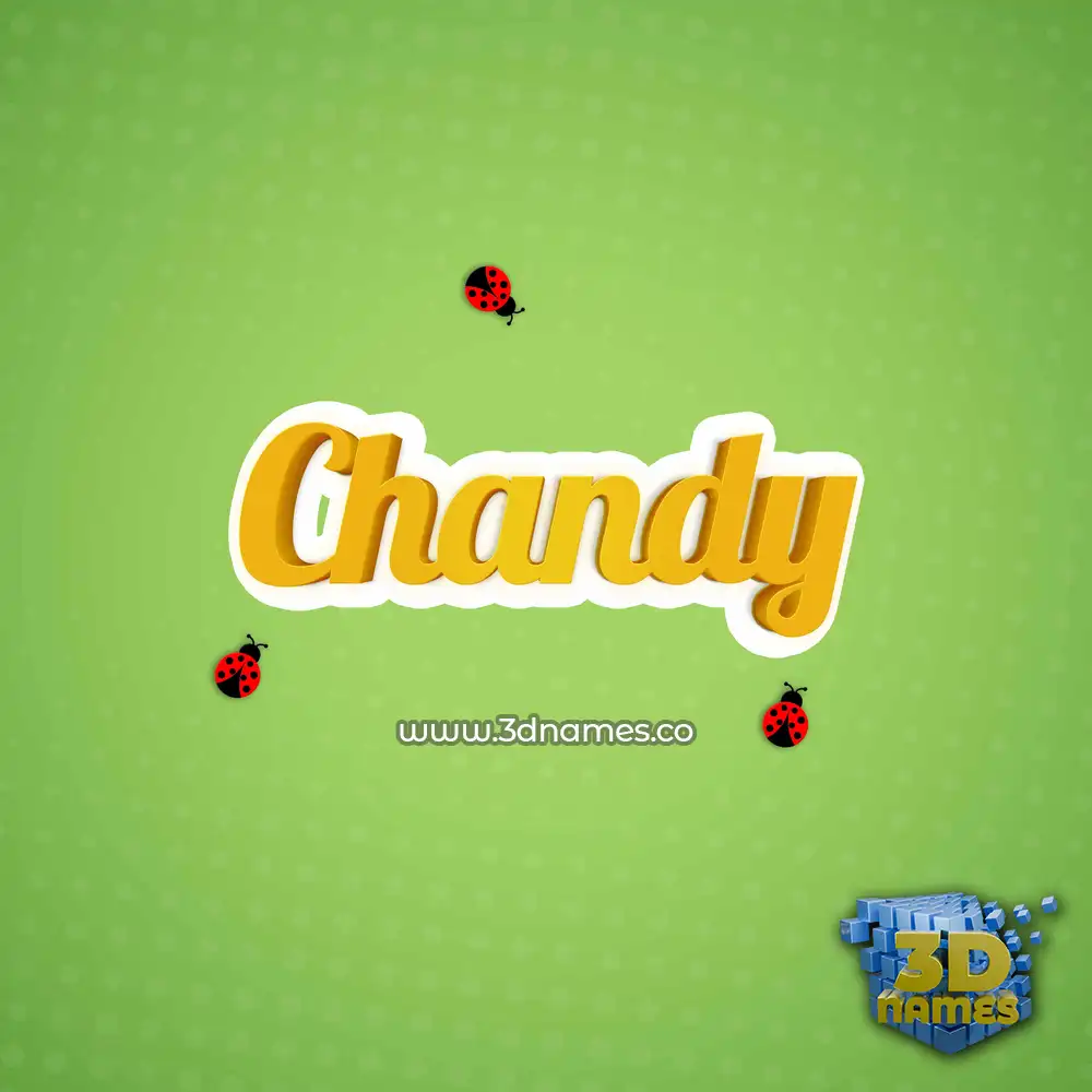 chandy in Ladybugs style - 3D name wallpaper