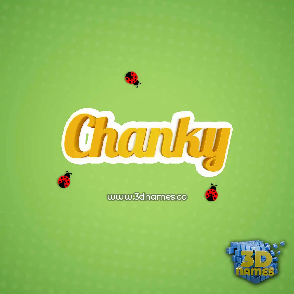 chanky in Ladybugs style - 3D name wallpaper