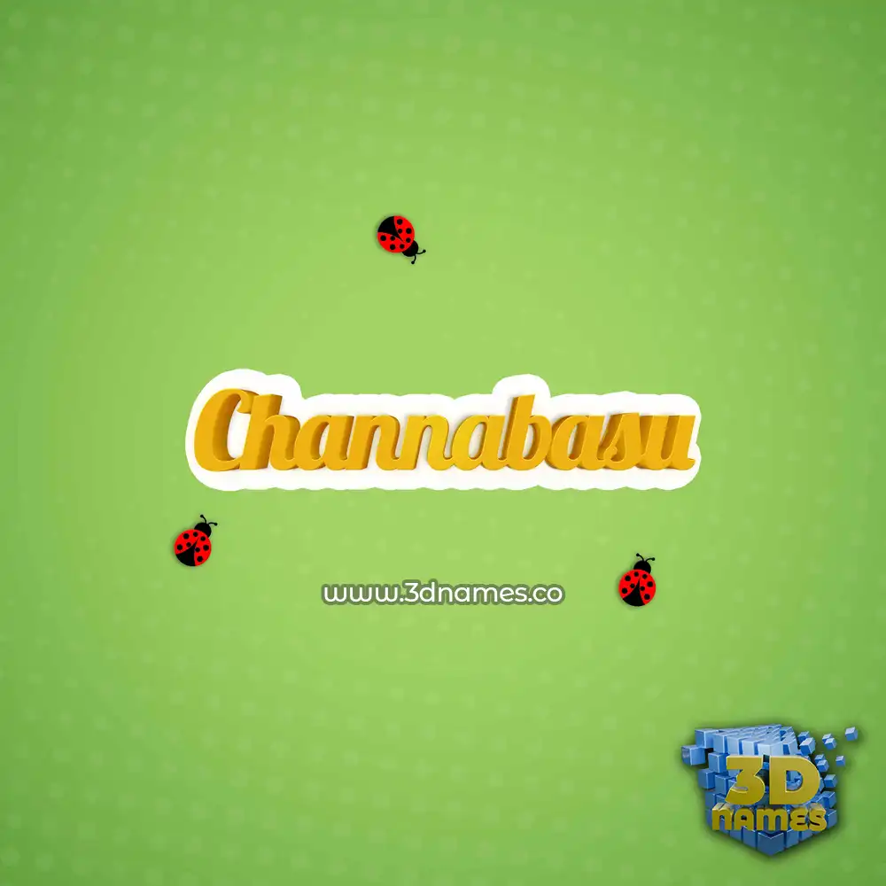 channabasu in Ladybugs style - 3D name wallpaper