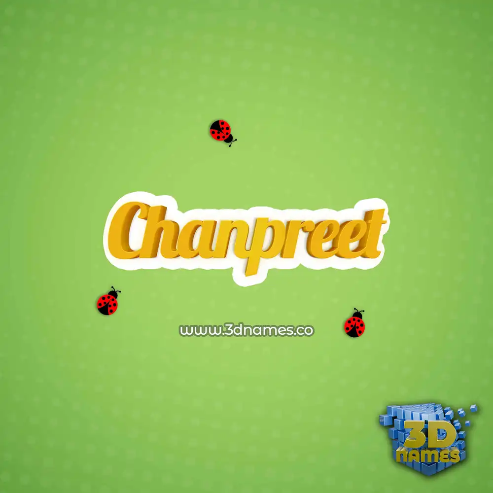chanpreet in Ladybugs style - 3D name wallpaper